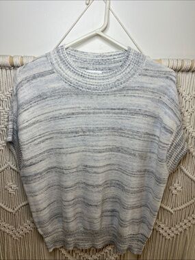 Haven Light Gray & White Striped Knit Tee